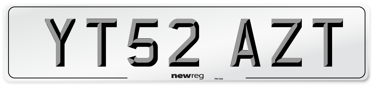 YT52 AZT Number Plate from New Reg